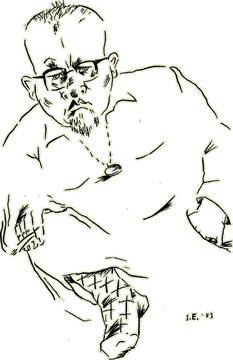 Teckning av Stina Eidem, 1983.